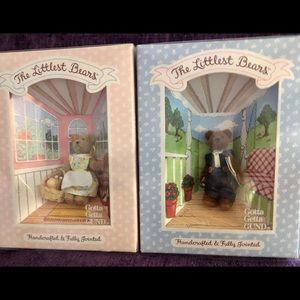 Vintage Gund The Littlest Bears. Set of 2, Grandmother & Grandfather NIB.